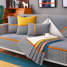 梓晨 北欧沙发垫四季通用防滑现代简约时尚沙发套罩坐垫靠背布夏季 锦荣(2021年拼接艺术品) 90*90cm