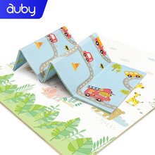 澳贝（AUBY）婴儿地垫爬行爬爬垫XPE环保双面加厚10mm游戏垫1.8*2.0米欢乐交通折叠地垫围栏