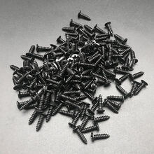 电吉他护板螺丝 安装螺丝 面板拾音器螺丝 后盖板固定螺丝 3*12mm 20颗螺丝 黑色