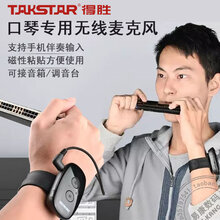 无线麦克风拾音器舞台演出扩音古筝二胡木吉他孔小提琴乐器 得胜10A口琴无线拾音麦