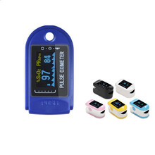 血氧设备测量血氧饱和度贴牌礼品血氧仪测血痒脉搏 CMS50D蓝白 (备)