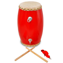 苗乡缘 腰鼓 木质儿童成人腰鼓 头层水牛皮腰鼓 专业秧歌腰鼓乐器 14CM