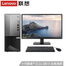 联想(Lenovo)扬天M6600t 2021十代英特尔酷睿i5六核家用网课商务办公台式机电脑整机 21.5英寸全高清屏 定制i5-10400 8G 1T+256G双硬盘