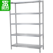 圣托（Shentop）多功能商用平板货架 不锈钢五层仓库置物架 学校食堂厨房储物架 STTA-HB12E