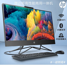 【2021新款】HP/惠普一体机 小欧青春版23.8英寸大屏高清微边框WiFi蓝牙商用一体台式机电脑 锐龙R5-4500U 集显 72%色域 标准版8G内存 PCI-e256G固态