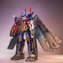 合金大黄蜂擎天柱机器人男孩礼物儿童汽车人模型玩具玩具大号 【带车厢】战甲擎天-55厘米