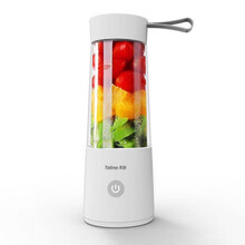 满得利 便携式家用榨汁机迷你多功能充电炸果汁机小型学生水果电动榨汁杯 雅士白(升级款)四页刀头