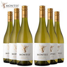 超市	
蒙特斯（montes）天使系列霞多丽干白葡萄酒750ml*6整箱装 智利原瓶进口红酒