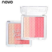 NOVO元气轻盈羽毛三色渐变腮红细腻柔和不飞粉哑光 3#番茄炒蛋