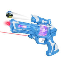 儿童玩具枪电动闪光声光玩具枪M4A1男孩宝宝冲锋枪绝地求生吃鸡模型枪2-3-5岁音乐电动枪 闪光电动玩具枪-蓝色