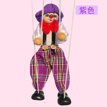 提线木偶玩具 提线木偶搞笑创意拉线鸵鸟木偶娃娃新奇玩具提线玩偶新年礼品 木偶紫色