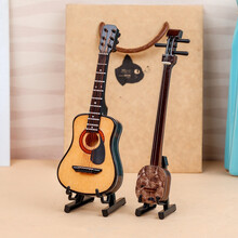 京炫（JINGXUAN)三弦模型摆件礼物张云雷京韵大鼓周九良孟鹤堂签名三弦吉他饰品 15厘米【三弦+吉他】A款摆件