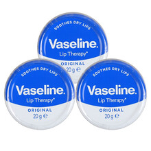 凡士林 Vaseline滋润护唇膏补水保湿淡化唇纹 玫瑰芦荟润唇膏 20g联合利华 原味20g*3瓶