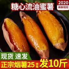 山东蜜薯烟薯25号糖心红薯新鲜10斤烤地瓜农家沙地红心超甜小番薯 4500g 中果