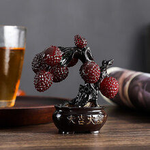 茶宠变色荔枝 茶宠摆件变色荔枝精品可养小茶台茶艺茶桌茶道茶玩茶具配件茶宠大吉大利 荔枝大吉大利