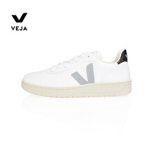 VEJA 男士V-10 法国潮牌经典百搭小白鞋灰标黑尾运动鞋 男鞋VX072527B 白色 42