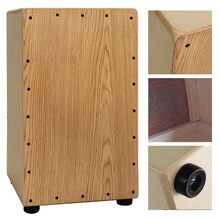 军鼓响弦木箱鼓卡宏鼓手拍乐器卡洪鼓专业坐鼓弗拉门戈鼓卡宏箱鼓 军鼓响弦 新款木色条纹+箱鼓包