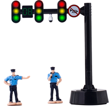 儿童仿真红绿灯彩珀红绿灯玩具交通指示灯认知 提高交通安全意识仿真红绿灯（中文提示音） 机动车道红绿灯套装