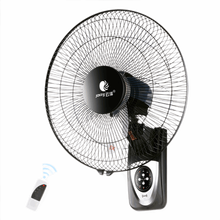 云泽电风扇挂壁扇墙壁摇头大风力静音拉线遥控家用宿舍饭店餐厅壁挂式电风扇16吋 12吋 18吋 黑色 12寸遥控款