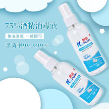 妙新（MIAOXIN）75%免洗洗手液消毒酒精喷雾清香型 儿童速干型杀菌家用办公学校便携式组合装 75%消毒喷雾洗手液 清香型【100ml*2瓶】