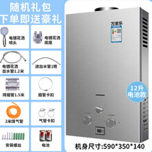 万家乐 2021新款燃气热水器家用液化气6升煤气8升电池强排天然气低水压可第 12升电池款直+排-铜水箱 液化石油气