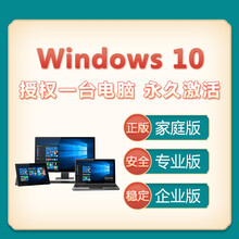 Win10微软正版windows10家庭版/专业版/企业版WIN10软件windows10软件系统 无票 Win10企业版【在线发邮箱】