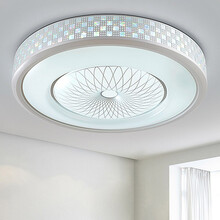 星粤美现代简约圆形吸顶灯LED卧室客厅灯具北欧大厅1米大灯餐厅房间办公室家用照明灯饰 直径50cm 白光36瓦