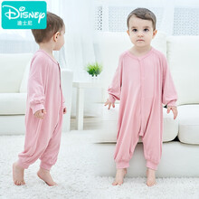 迪士尼（Disney）莫代尔儿童睡袋婴儿春秋款宝宝夏季薄款纯棉分腿防踢被四季通用款 粉色 73码【适合身高65-70cm】