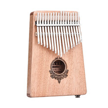 聆听 水晶拇指琴21音透明卡林巴17音初学单板手指琴女生马林巴乐器 电箱款-桃花心17音原木色【全套配件+精美琴包】