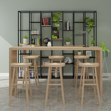 北欧实木吧台桌酒吧桌奶茶店桌休闲桌家用高脚桌阳台靠墙吧台桌椅 海澳德 定制专拍