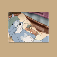 鼠标垫可爱少女心动漫定制中小号加厚锁边办公写字桌垫键盘鼠标垫 休闲汤姆与杰瑞 220*180*3mm