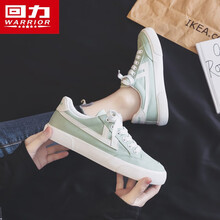 回力女鞋超火帆布鞋子女2021春季新款运动潮流休闲鞋舒适平底板鞋 浅绿色 36