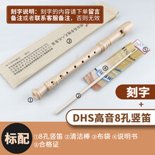 高音德式竖笛6孔8孔G八孔竖笛C调儿童初学者六孔笛子学生 8孔DHS竖笛标配