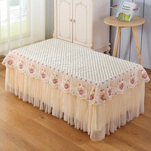 长方形茶几桌布客厅防滑蕾丝布艺茶几罩套家用电视柜防尘罩盖巾 美人纱-黄 70*120cm