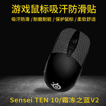 鼠标贴 用于赛睿SenseiTen10/霜冻之蓝V2通用 游戏鼠标吸汗防滑贴 玛雅图腾系列 保护鼠标 玛雅黑色