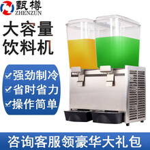 甄樽（ZHENZUN）冷饮机双缸饮料机 商用全自动奶茶机 自助果汁机 双缸单冷喷淋(LP18X2-W)