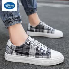 ℘ 迪士尼商场同款毕买品牌2-14岁好穿儿童帆布鞋男童鞋子春秋款2021新款男孩韩版百搭板鞋中大童单 黑白 35