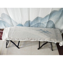 京炫（JINGXUAN)手绘古筝罩防尘罩琴盖布中国风简约130-135 小古筝防尘罩文艺原创 135CM手绘山水亚麻纱古筝山右边