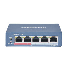 海康威视（HIKVISION） 4口8口16口24口百兆非网管POE交换机监控摄像头监控专用 DS-3E0105P-E（4口百兆POE供电）