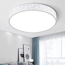 澳亮仕 LED吸顶灯具圆形卧室灯饰客厅餐厅书房装饰房间厨房饭厅照明简约现代温馨浪漫大厅大灯 圆40厘米白光全亮