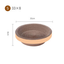 猫抓板磨爪器猫爪板瓦楞纸猫抓垫猫咪玩具磨抓板猫窝玩具猫咪用品 工厂 圆形小号 收藏送猫薄荷
