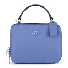 蔻驰 COACH 奢侈品 送女友 女士小号蓝色皮质单肩手提斜挎包 C2872 SVPW