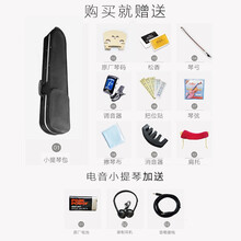 海之韵 violin成人儿童小提琴初学者纯手工演奏电子电声小提琴乐器儿童提琴练习考级1 赠品勿拍-下单即赠3