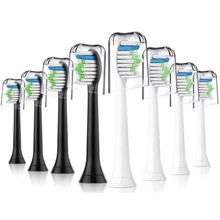 赛馥seafar电动牙刷头工厂店SG-986/092/H9H19/17/24 钻石白色+钻石黑色(各4支装) 真空包装防尘盖