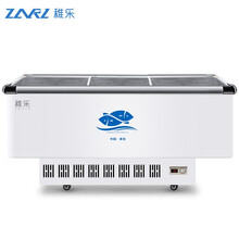 稚乐 商用展示冷柜岛柜点菜冰柜雪糕柜大容量展示冰柜制冷超市商用展示柜冰柜保鲜冰箱玻璃门 2.2米升级款数显铜管冷冻