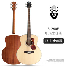 美国Guild Jumbo Junior Flame Maple面单B-240E电箱木贝斯贝司 B-240E电箱木贝斯