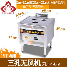 蒸包炉 商用 燃气蒸肠粉凉皮机馒头蒸汽炉自动节能电热蒸包子机顺丰德邦发货 三孔无风机款 仅用气(电池点火