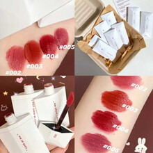 【第二件10元~】送洗脸巾赵露思推荐~名片唇釉丝绒雾面哑光唇彩卡片口红慕斯滋润保湿柔雾不易沾杯不掉色 01#裸粉色