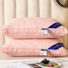 轻奢淑离（SHULI）可水洗枕头一对装酒店枕芯护颈椎家用枕头芯单人学生宿舍靠枕抖音网红SN472 绗缝升级款-玉色【中枕】700克 枕芯【单个装】