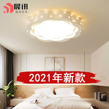 晨讯 led吸顶灯卧室灯温馨浪漫婚房书房简约现代主卧室女儿房间2021年新款灯具 海棠花40CMLED24W白光